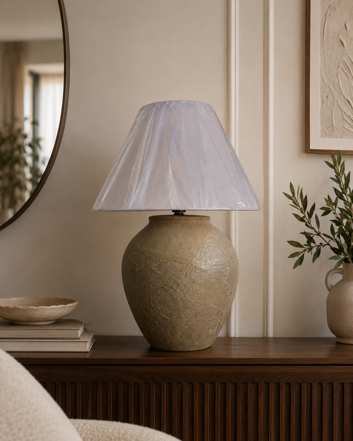 Artisan touch “Hand-Painted Pottery Lamp”