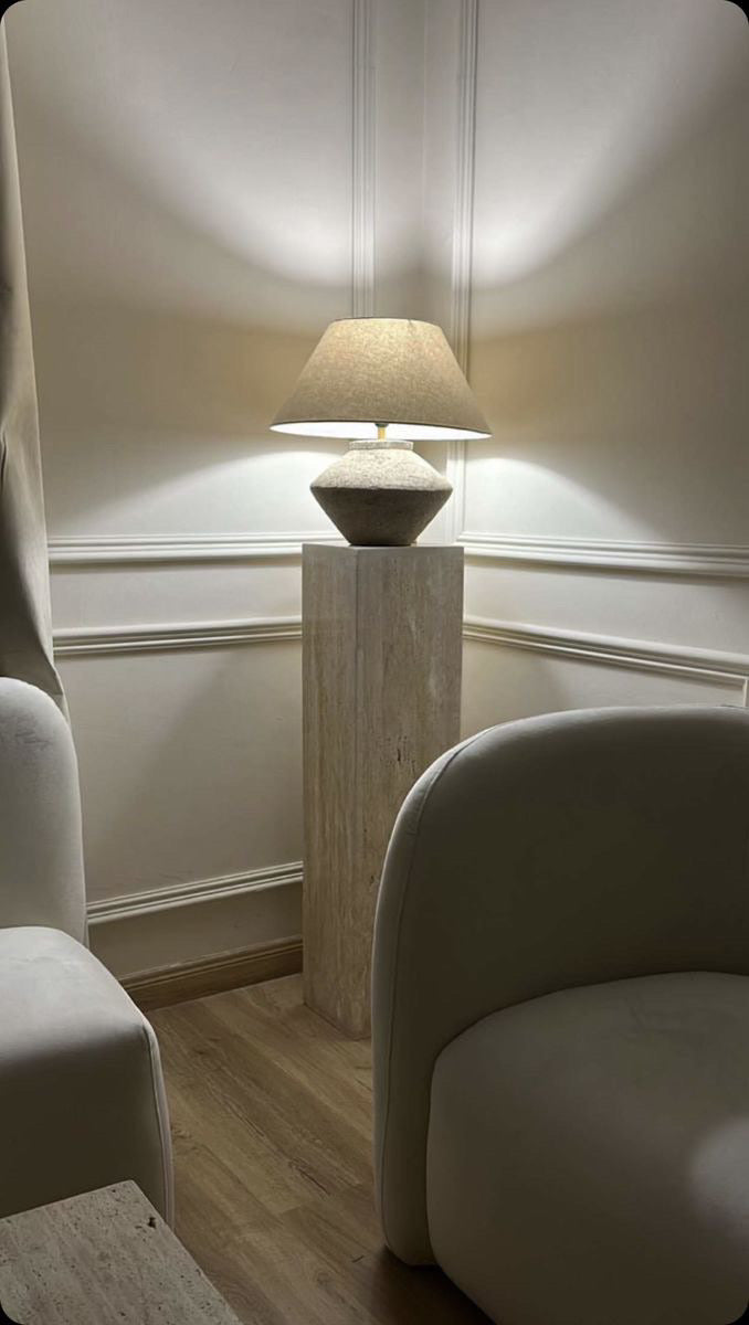 Marble Glow. “Hand-Painted Pottery Lamp”