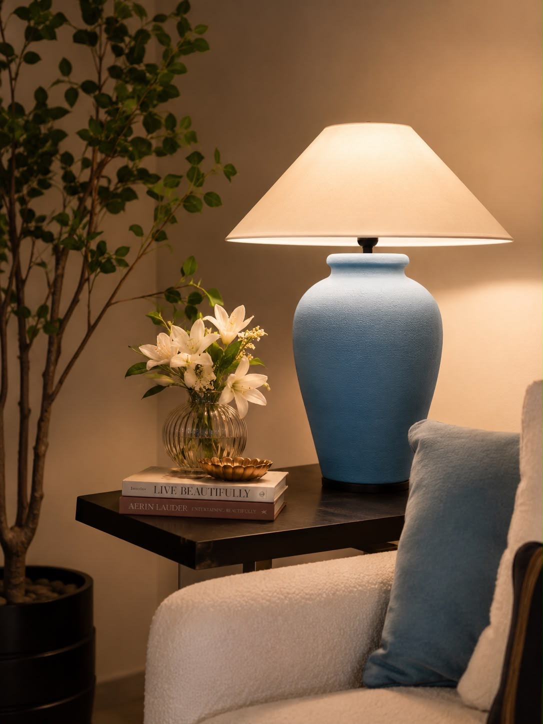 Blue serenity lamp