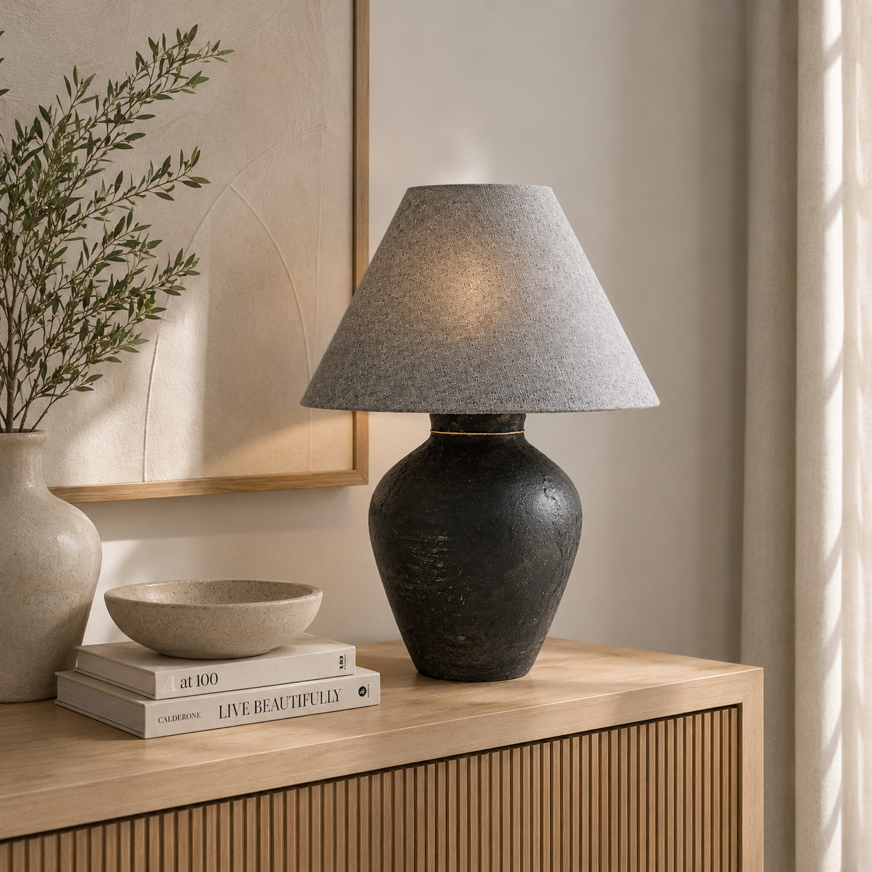 Lava Lamp “Hand-Painted Pottery Lamp”