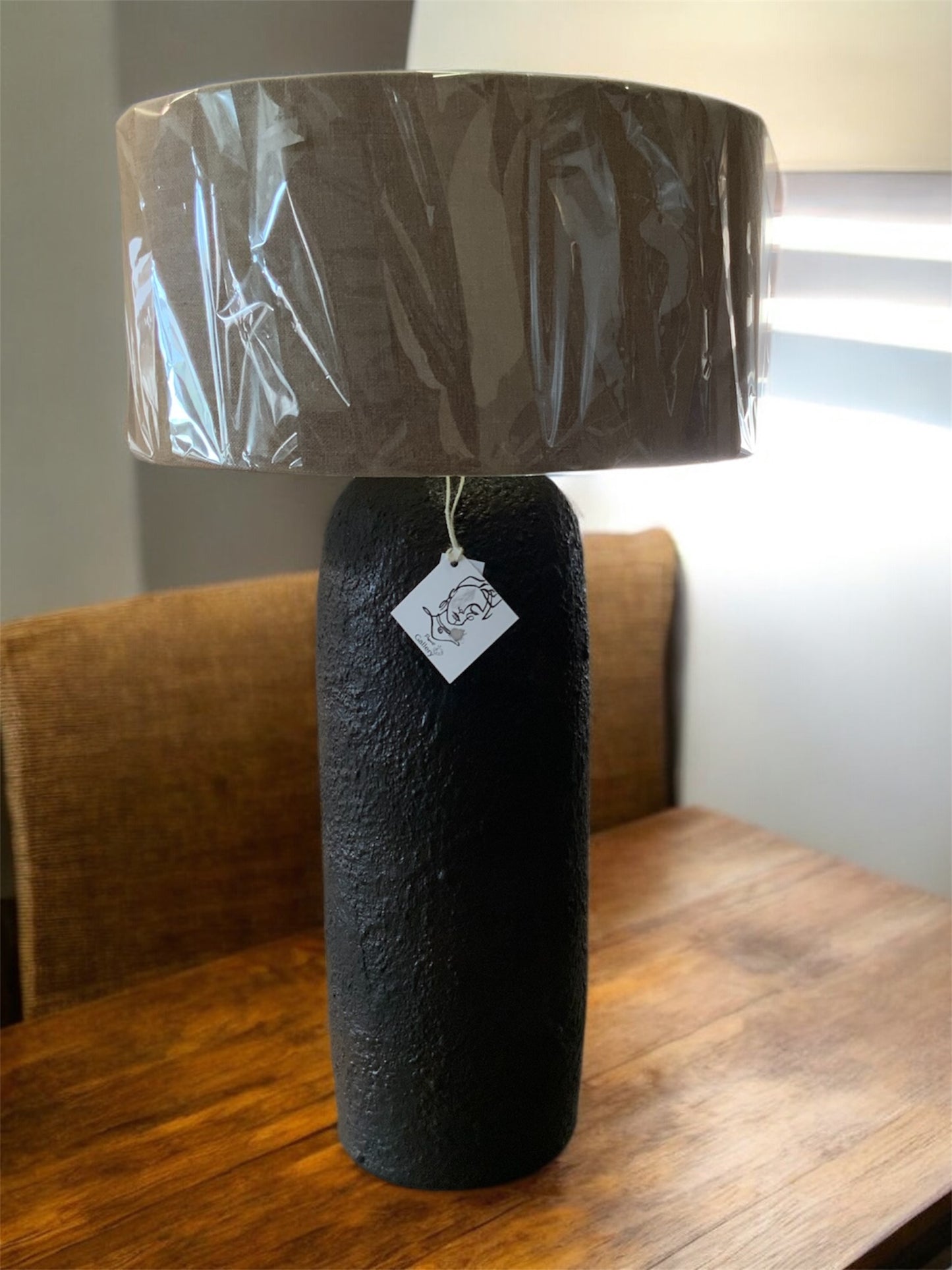 Tow tones “Hand-Painted Pottery Lamp”