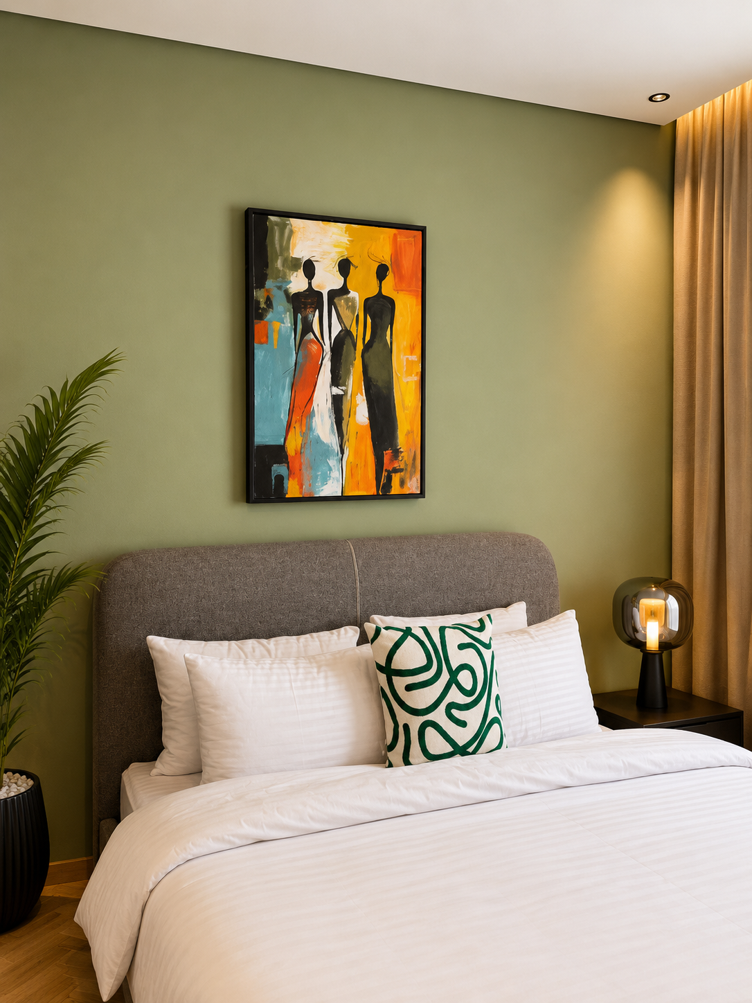 African Women Abstract Wall Art – 80 x 80 cm