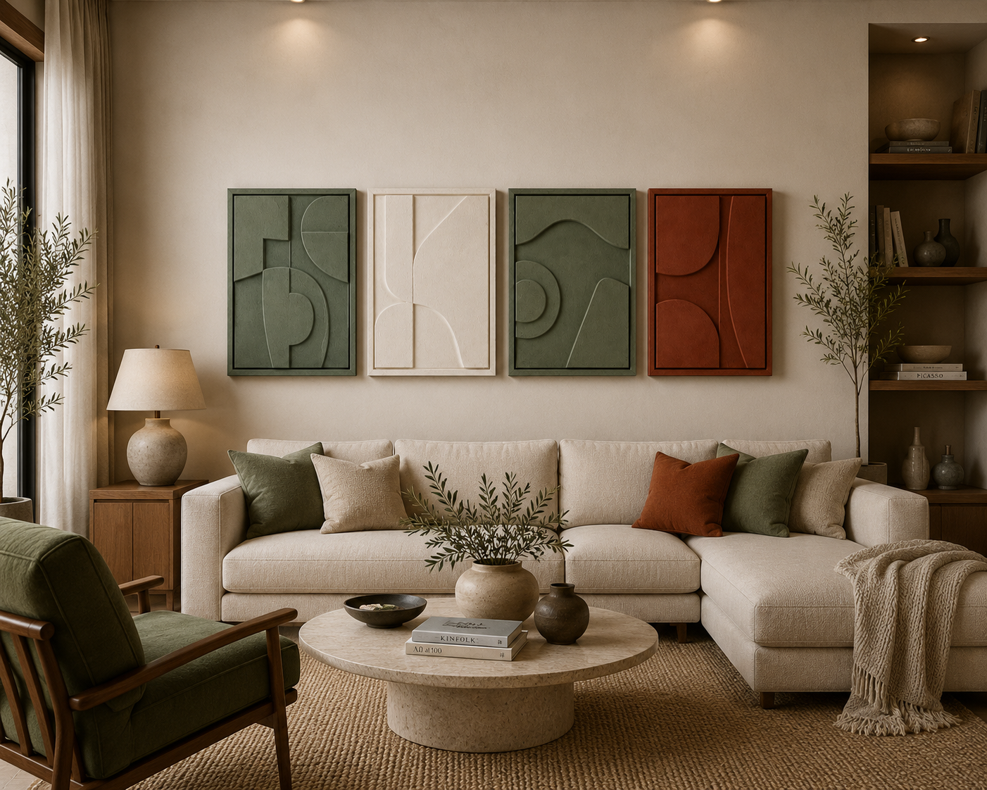 Luxury 3D Wall Art Set | Handmade Geometric Panels 50 x 40 cm