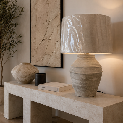Sukoon “Hand-Painted Pottery Lamp”