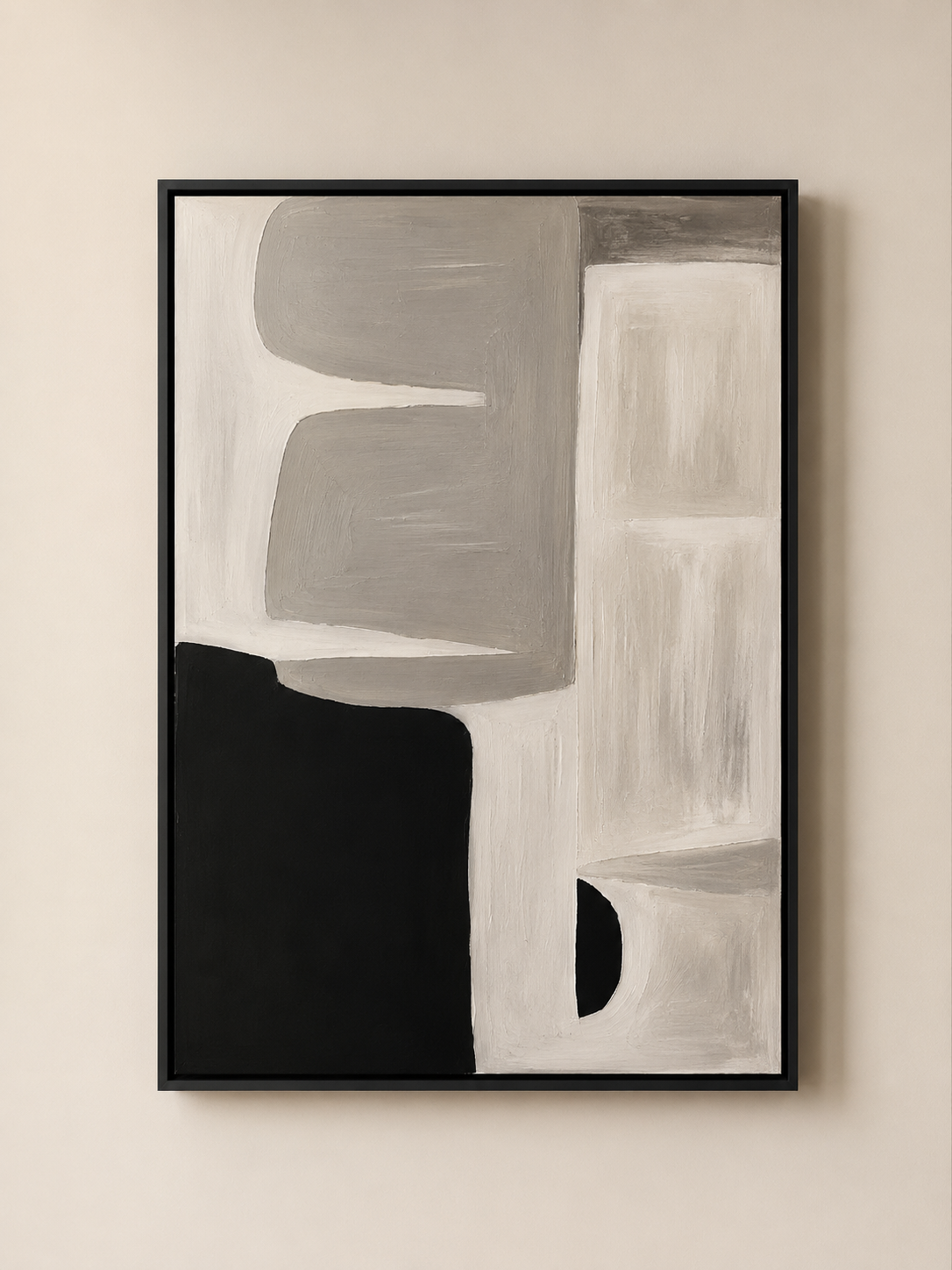 Modern Geometric Abstract Wall Art | Handmade Painting 80 x 60 cm