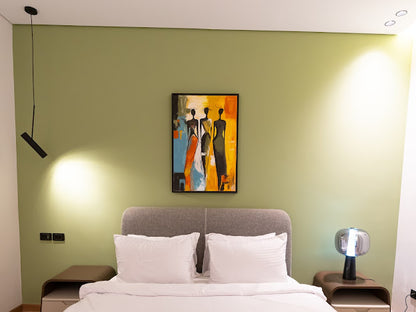 African Women Abstract Wall Art – 80 x 80 cm