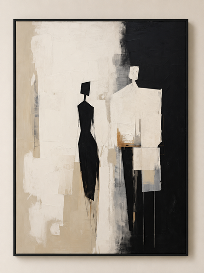 Luxury Abstract Figurative Wall Art | Handmade Painting 90 x 60 cm