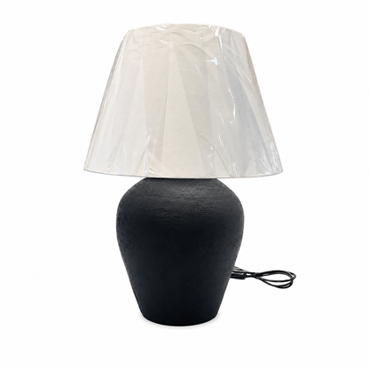 Velvet Black “Hand-Painted Pottery Lamp”