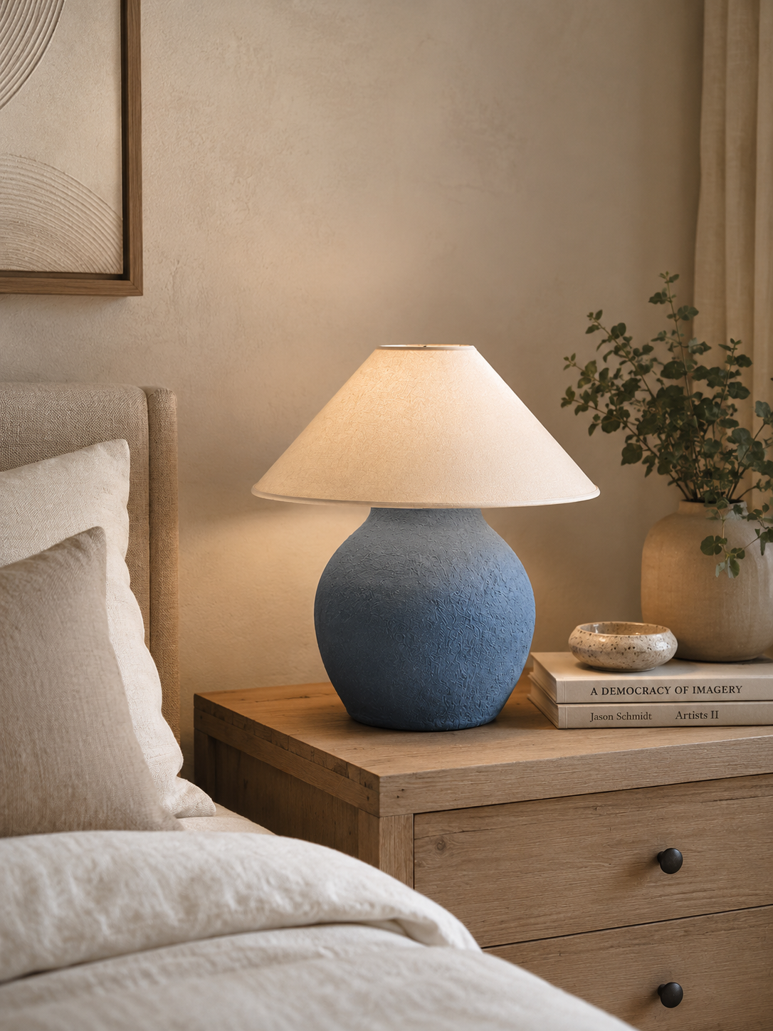 Abelia Handmade Pottery Table Lamp | Custom Color Handmade Home Decor