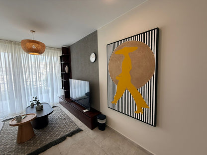 Modern Abstract Figure Painting – Handmade Wall Art 150 x 100 cm