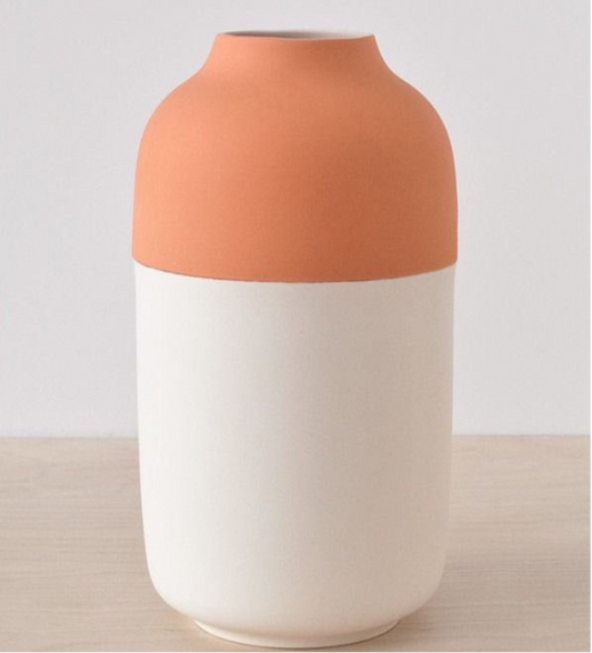 peach “Hand-Painted Pottery vase ”