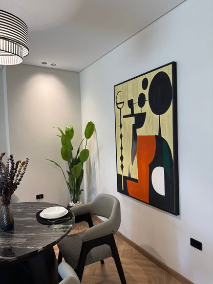 Modern Geometric Abstract Artwork – 150 x 100 cm