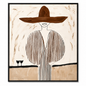 Modern Woman in Hat Painting – Handmade Wall Art 90x90 cm