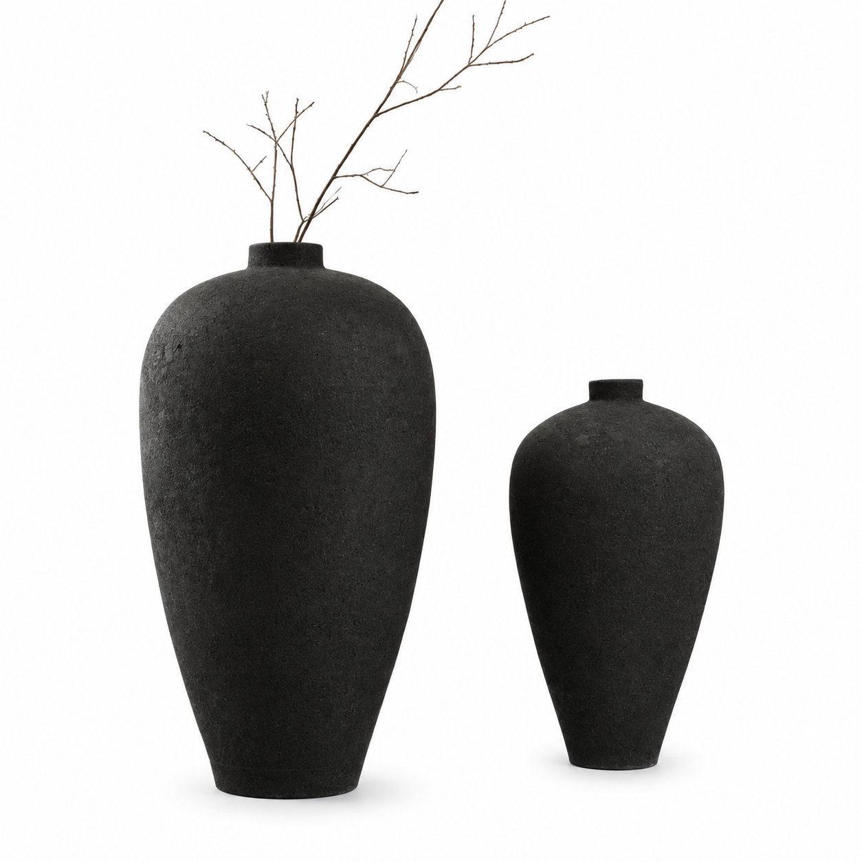 Black rock. “Hand-Painted Pottery vase ”