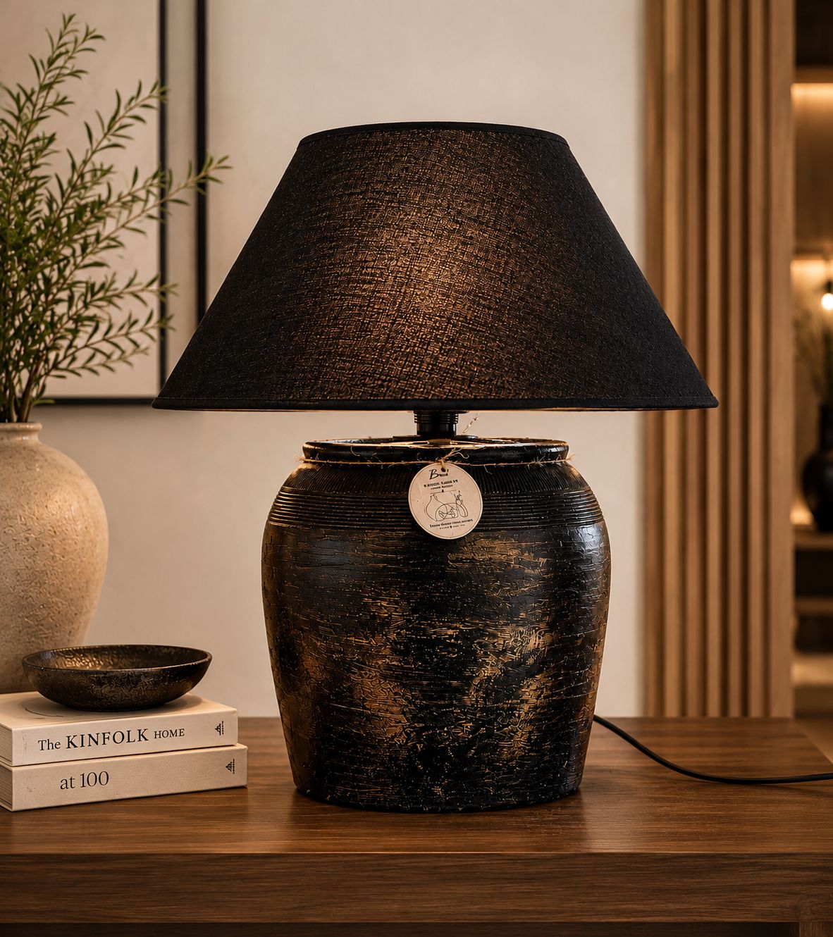 Terra Noir Handmade Lamp