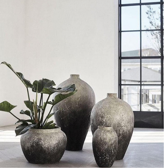 Terra Noir “Hand-Painted Pottery vase ”