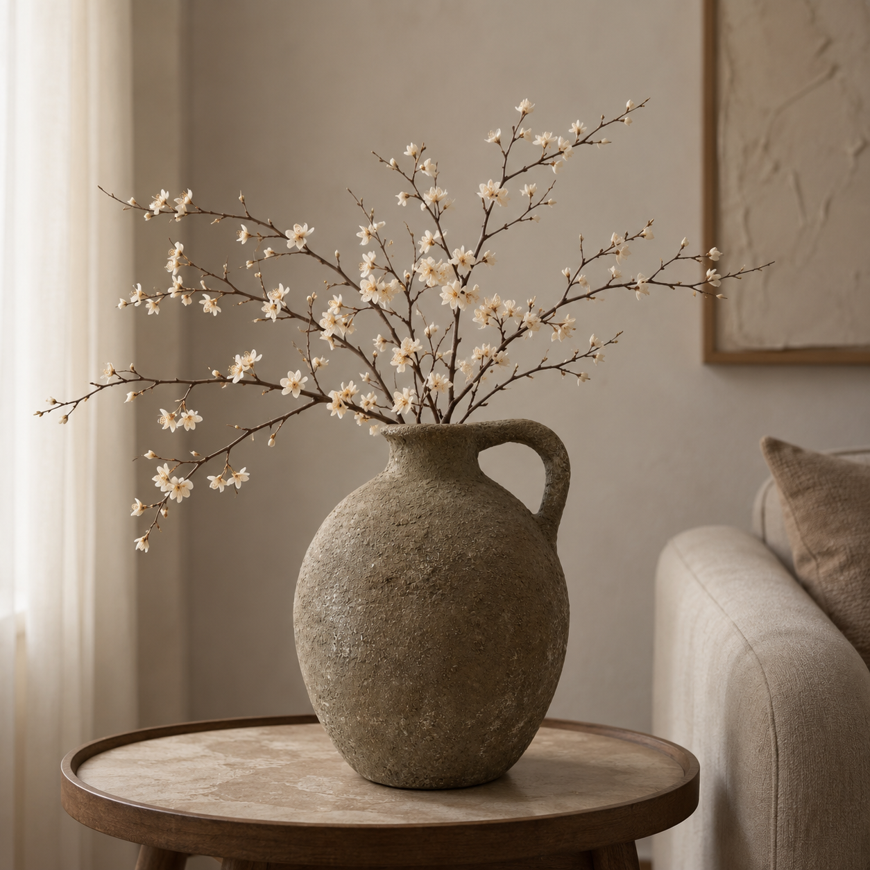 Ash Jug “Hand-Painted Pottery vase ”
