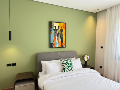 African Women Abstract Wall Art – 80 x 80 cm