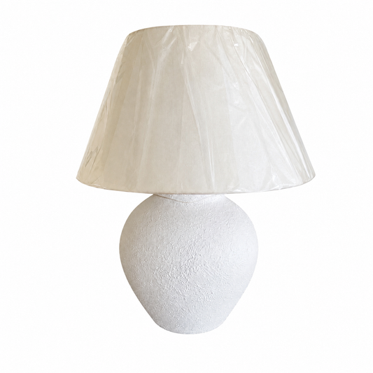 Ovel Lamp. “Hand-Painted Pottery Lamp”