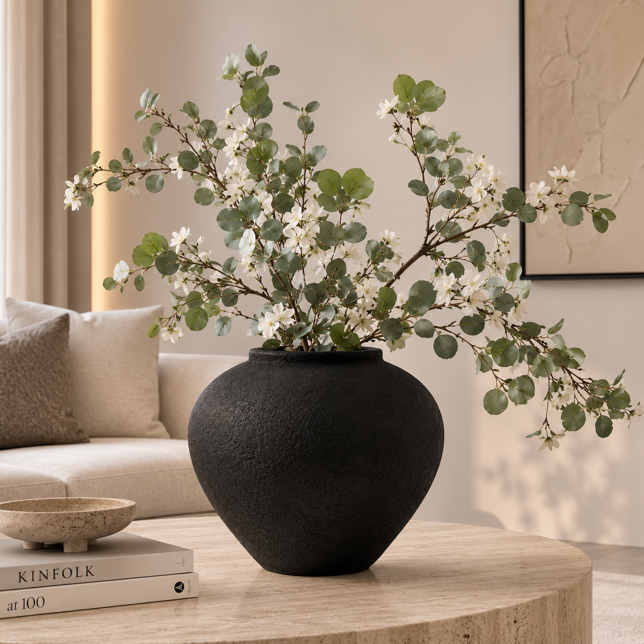 Noir shadow “Hand-Painted Pottery vase ”