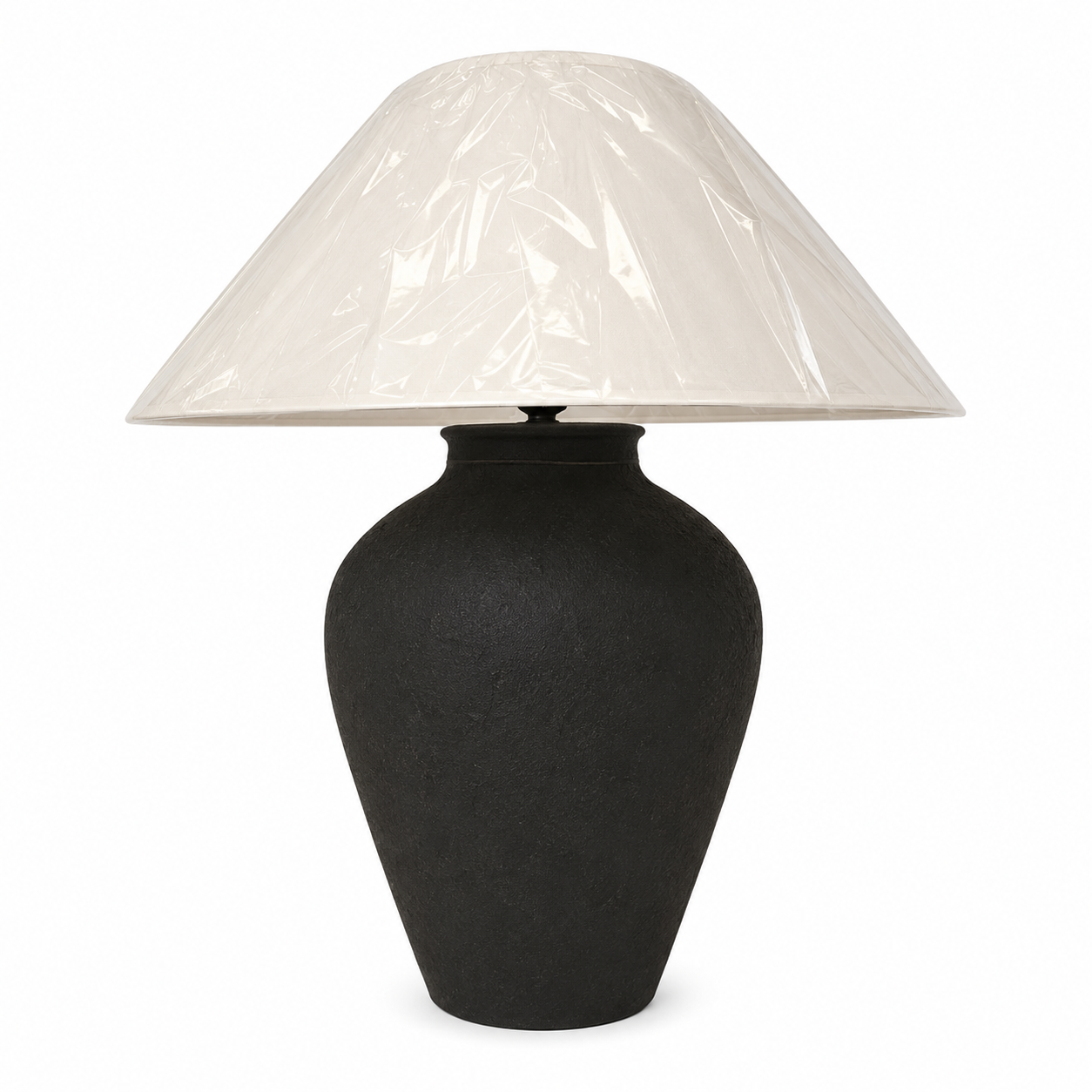 Black Aura. “Hand-Painted Pottery Lamp”