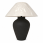Black Aura. “Hand-Painted Pottery Lamp”