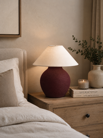 Abelia Handmade Pottery Table Lamp | Custom Color Handmade Home Decor