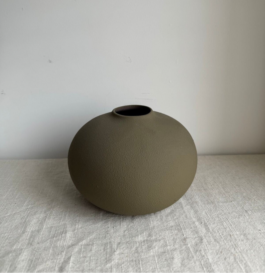 Olive vase “Hand-Painted Pottery vase ”