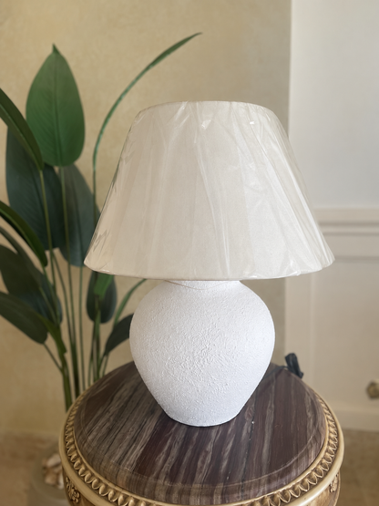 Ovel Lamp. “Hand-Painted Pottery Lamp”