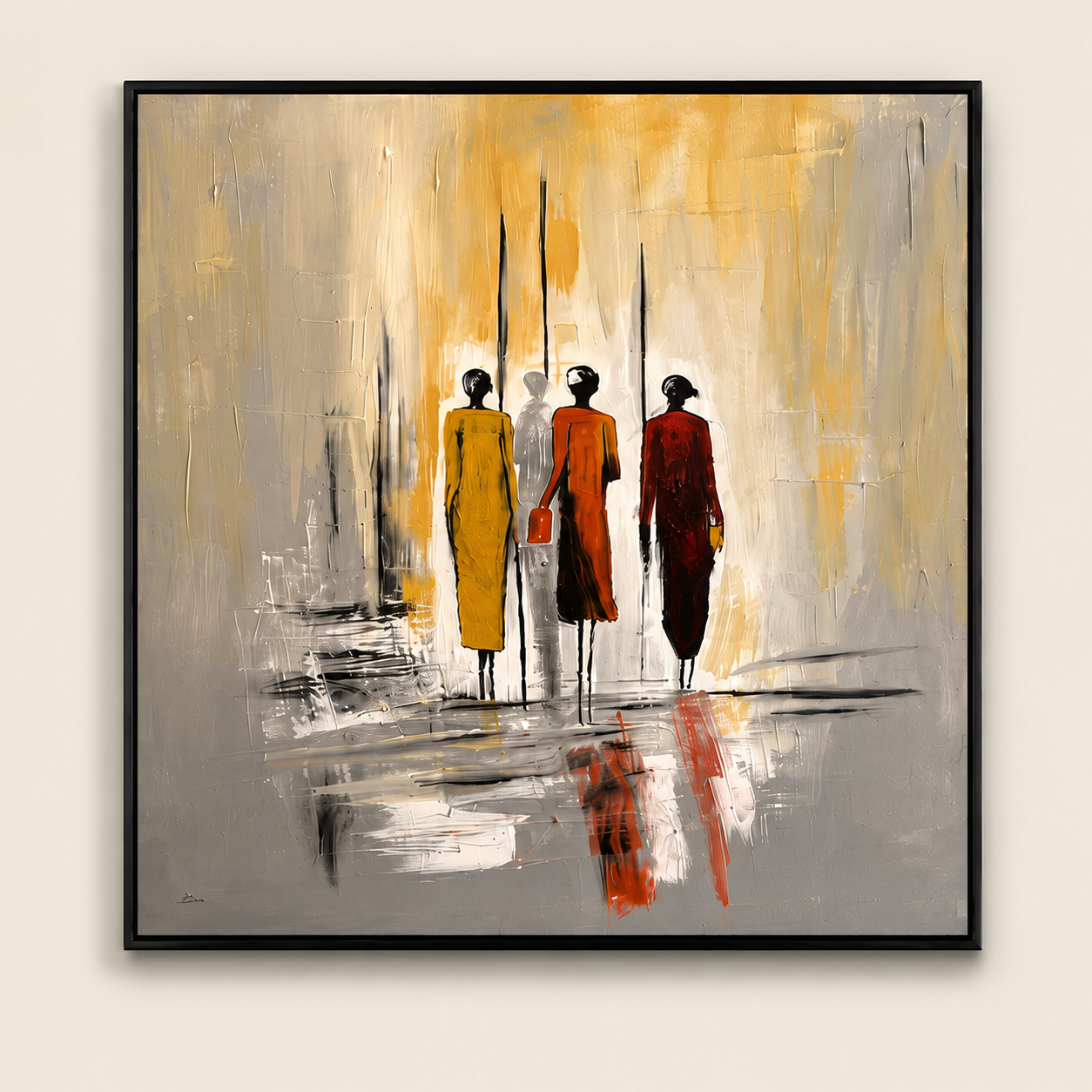 Silent Journey Abstract Wall Art | Handmade Painting 100*90