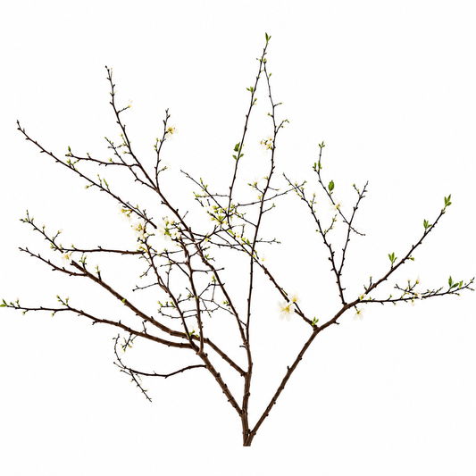 Dried natural branches with flowers