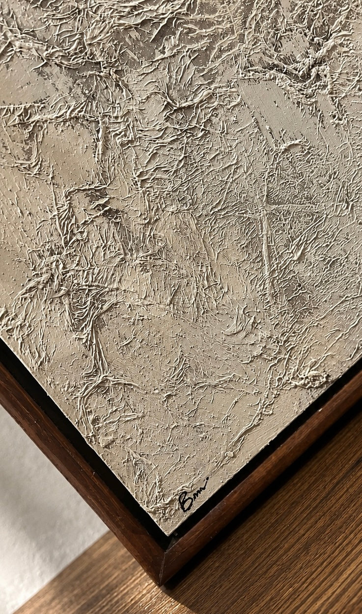 Luxury Textured Neutral Wall Art | Handmade Abstract Painting 80 x 60 cm