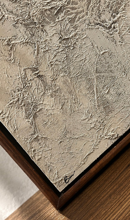 Luxury Textured Neutral Wall Art | Handmade Abstract Painting 80 x 60 cm