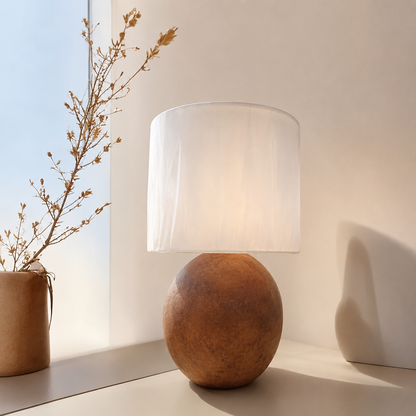 Coco lamp. “Hand-Painted Pottery Lamp”