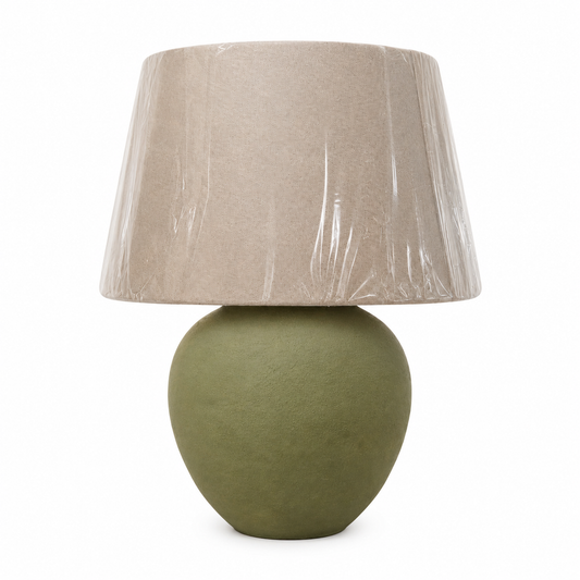 Moss lamp “Hand-Painted Pottery Lamp”
