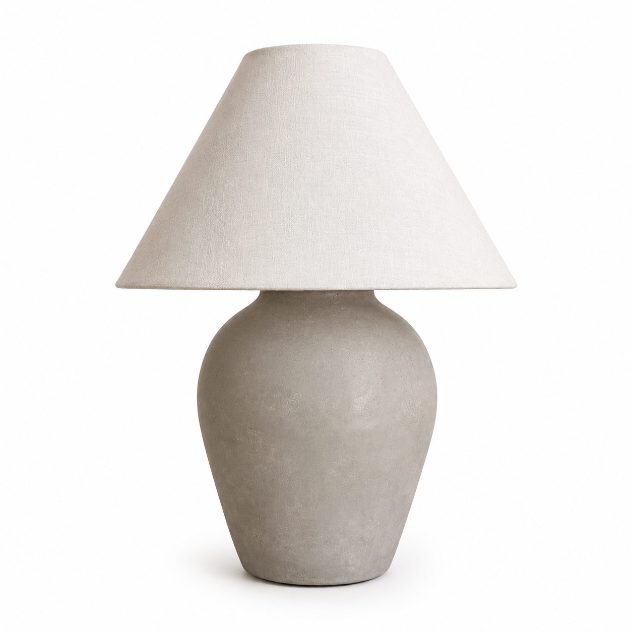 Grey Mist “Hand-Painted Pottery Lamp”