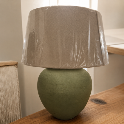 Moss lamp “Hand-Painted Pottery Lamp”