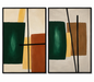 Handmade Abstract Wall Art Set | Modern Diptych Paintings 80 x 60 cm
