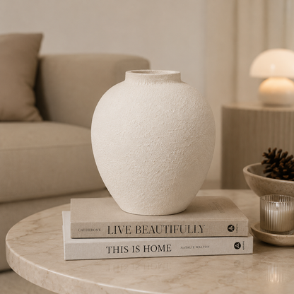 Luna vase “Hand-Painted Pottery Lamp”