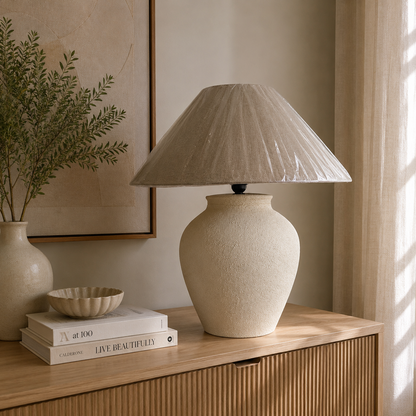Latte Lamp “Hand-Painted Pottery Lamp”