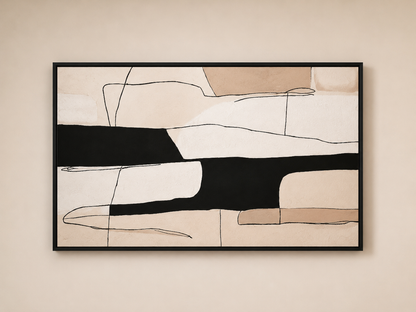 Luxury Minimalist Abstract Wall Art | Handmade Painting 170 x 90 cm