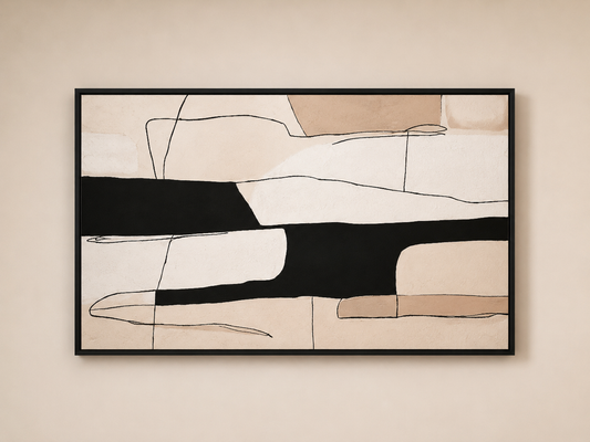 Luxury Minimalist Abstract Wall Art | Handmade Painting 170 x 90 cm