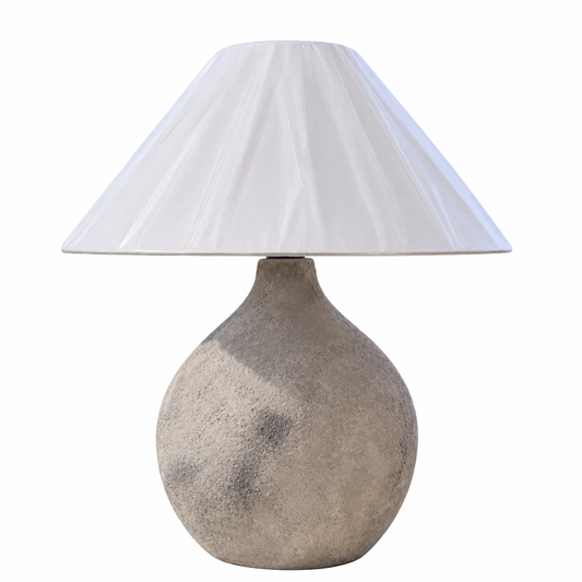 Ash Stone “Hand-Painted Pottery Lamp”