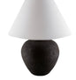 Ovel black “Hand-Painted Pottery Lamp”