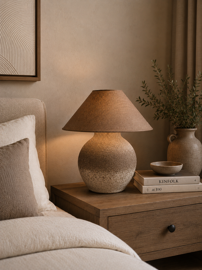 Abelia Handmade Pottery Table Lamp | Custom Color Handmade Home Decor