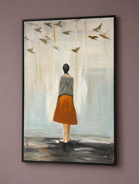 Handmade Figurative Wall Art | Modern Painting 90 x 60 cm
