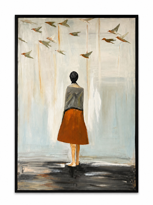 Handmade Figurative Wall Art | Modern Painting 90 x 60 cm