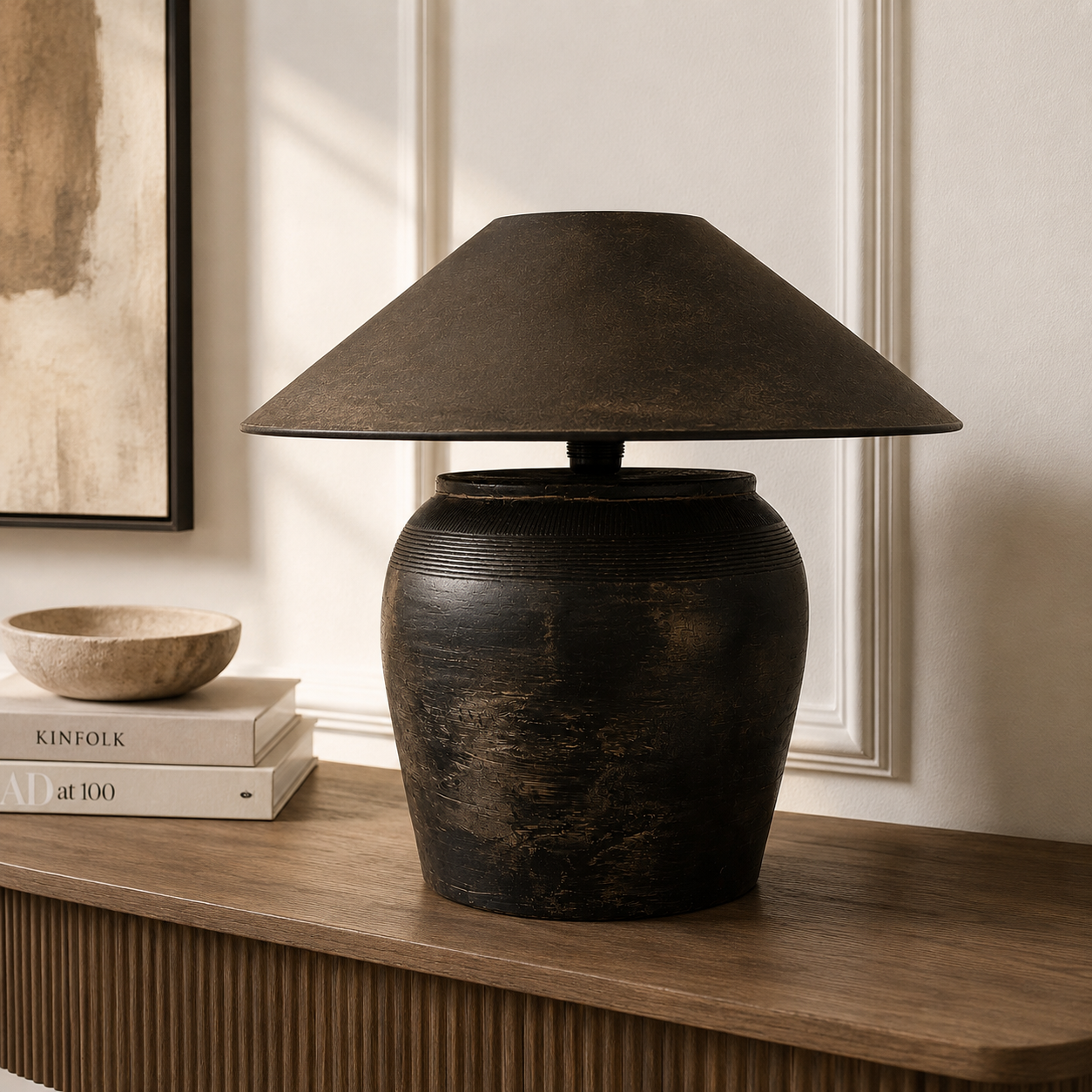 Terra Noir Handmade Lamp