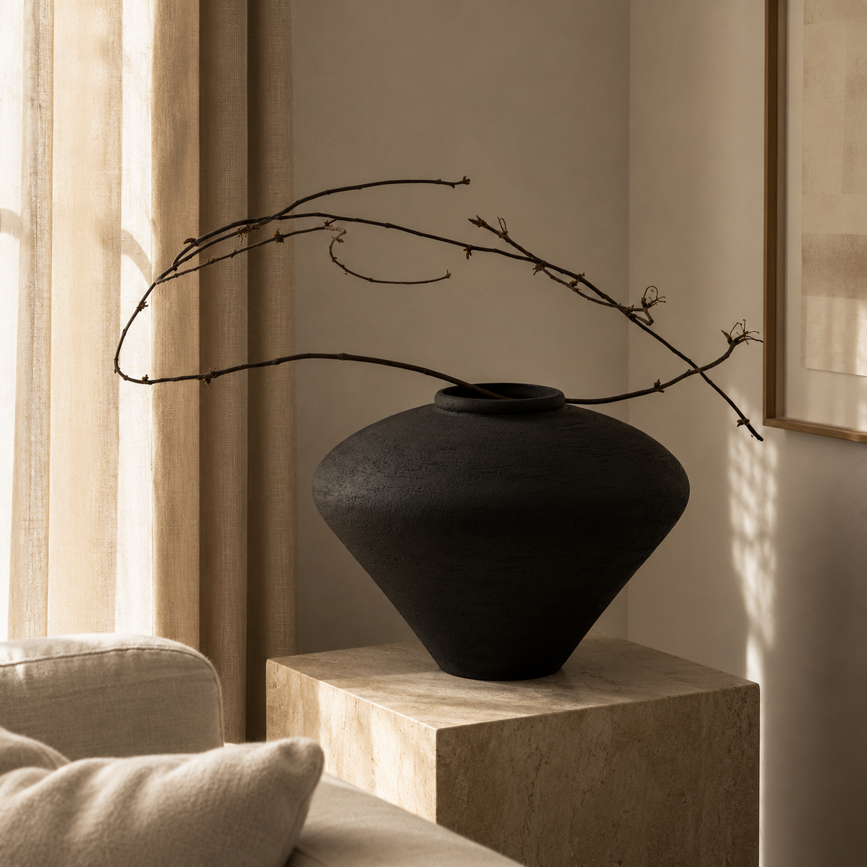 Shadow charm “Hand-Painted Pottery vase ”
