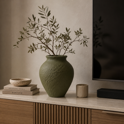 Verdant “Hand-Painted Pottery vase ”